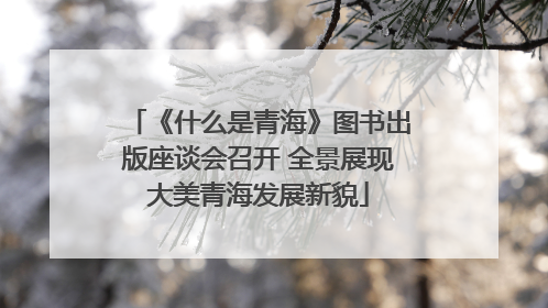 《什么是青海》图书出版座谈会召开 全景展现大美青海发展新貌