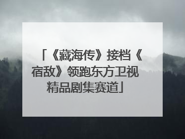 《藏海传》接档《宿敌》领跑东方卫视精品剧集赛道