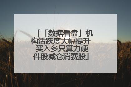「数据看盘」机构活跃度大幅提升 买入多只算力硬件股减仓消费股