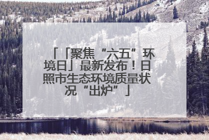「聚焦“六五”环境日」最新发布！日照市生态环境质量状况“出炉”
