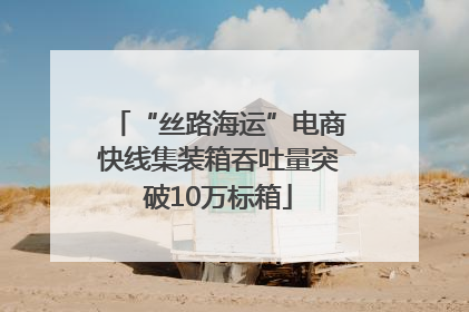 “丝路海运”电商快线集装箱吞吐量突破10万标箱