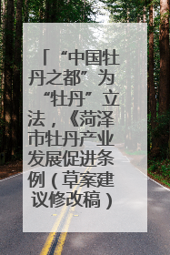 “中国牡丹之都”为“牡丹”立法，《菏泽市牡丹产业发展促进条例（草案建议修改稿）》公开征求意见