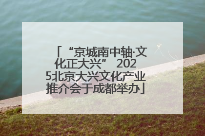 “京城南中轴·文化正大兴” 2025北京大兴文化产业推介会于成都举办
