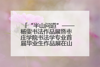 “半山问道”——杨雯书法作品展暨枣庄学院书法学专业首届毕业生作品展在山东省文化馆开幕