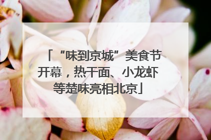 “味到京城”美食节开幕，热干面、小龙虾等楚味亮相北京