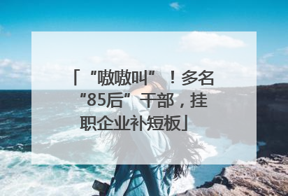 “嗷嗷叫”！多名“85后”干部，挂职企业补短板