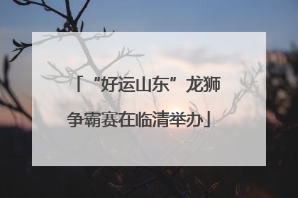 “好运山东”龙狮争霸赛在临清举办