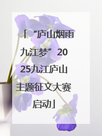 “庐山烟雨九江梦”2025九江庐山主题征文大赛启动