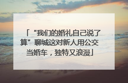 “我们的婚礼自己说了算”聊城这对新人用公交当婚车，独特又浪漫