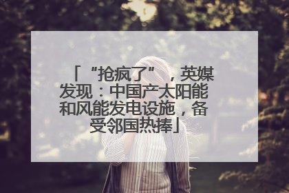 “抢疯了”，英媒发现：中国产太阳能和风能发电设施，备受邻国热捧