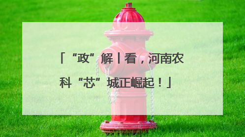 “政”解丨看，河南农科“芯”城正崛起！