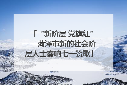 “新阶层 党旗红”——菏泽市新的社会阶层人士奏响七一赞歌