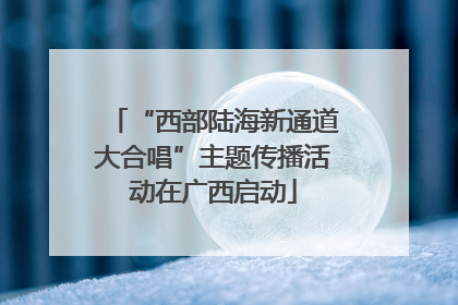 “西部陆海新通道大合唱”主题传播活动在广西启动