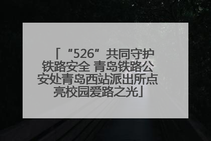 “526”共同守护铁路安全 青岛铁路公安处青岛西站派出所点亮校园爱路之光