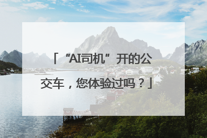 “AI司机”开的公交车，您体验过吗？