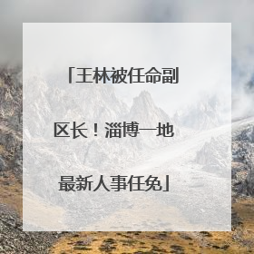 王林被任命副区长！淄博一地最新人事任免