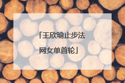 王欣瑜止步法网女单首轮