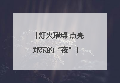 灯火璀璨 点亮郑东的“夜”