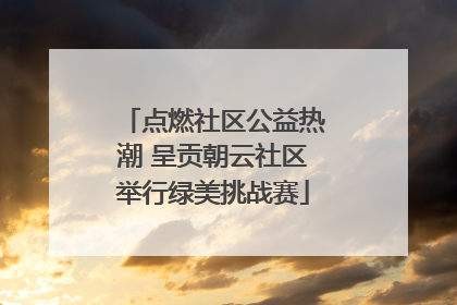点燃社区公益热潮 呈贡朝云社区举行绿美挑战赛