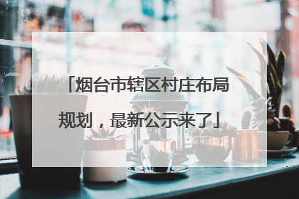 烟台市辖区村庄布局规划，最新公示来了