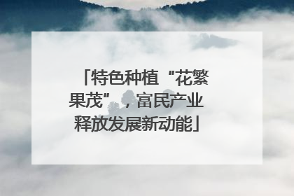 特色种植“花繁果茂”，富民产业释放发展新动能