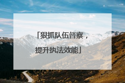 狠抓队伍督察，提升执法效能