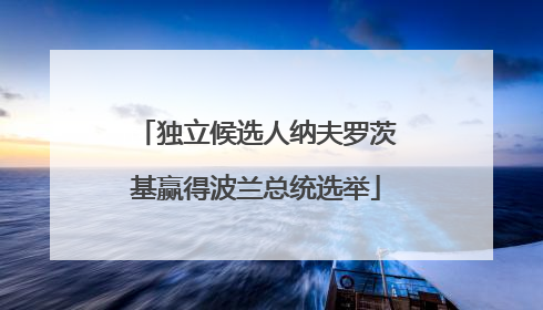 独立候选人纳夫罗茨基赢得波兰总统选举
