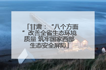 甘肃：“八个方面”改善全省生态环境质量 筑牢国家西部生态安全屏障