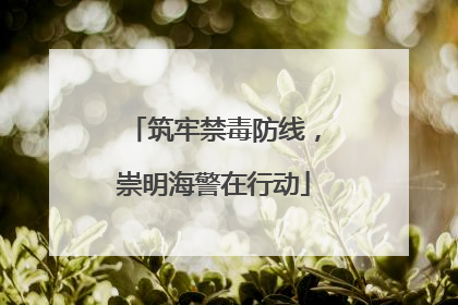筑牢禁毒防线，崇明海警在行动
