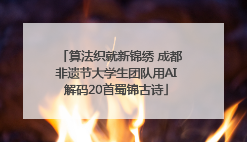 算法织就新锦绣 成都非遗节大学生团队用AI解码20首蜀锦古诗