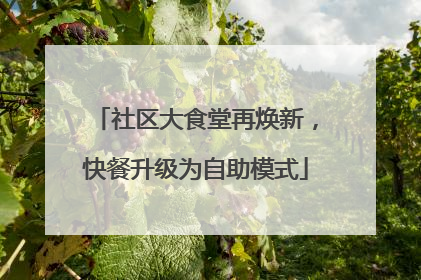 社区大食堂再焕新,快餐升级为自助模式