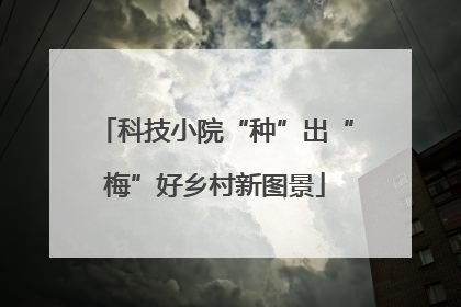 科技小院“种”出“梅”好乡村新图景