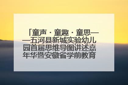 童声・童趣・童思——五河县新城实验幼儿园首届思维导图讲述嘉年华暨安徽省学前教育教研基地园项目阶段性成果展示活动