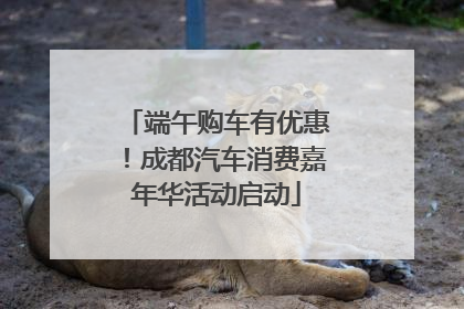 端午购车有优惠！成都汽车消费嘉年华活动启动
