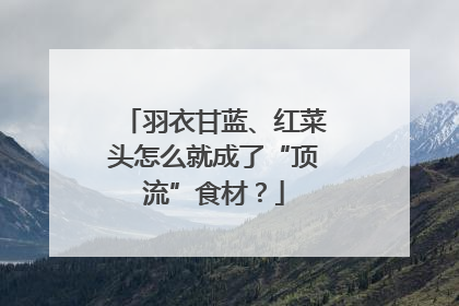 羽衣甘蓝、红菜头怎么就成了“顶流”食材？
