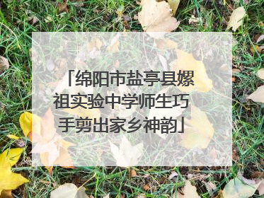 绵阳市盐亭县嫘祖实验中学师生巧手剪出家乡神韵