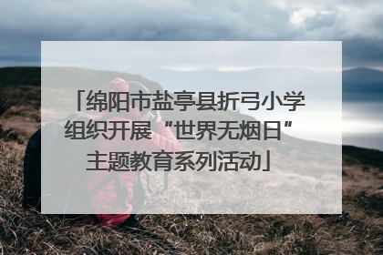 绵阳市盐亭县折弓小学组织开展“世界无烟日”主题教育系列活动