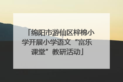 绵阳市游仙区梓棉小学开展小学语文“富乐课堂”教研活动