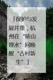保护与发展并重，杭州在“依山理水”间唤醒“古村新生”