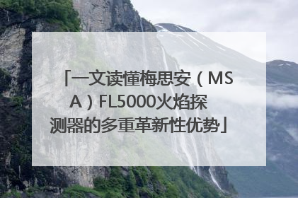 一文读懂梅思安（MSA）FL5000火焰探测器的多重革新性优势
