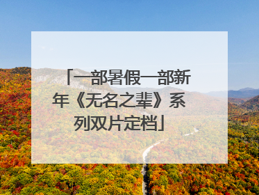 一部暑假一部新年《无名之辈》系列双片定档