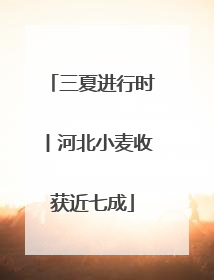 三夏进行时丨河北小麦收获近七成