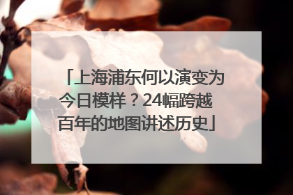 上海浦东何以演变为今日模样？24幅跨越百年的地图讲述历史