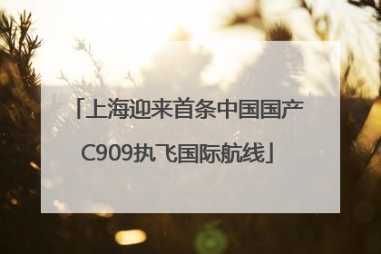 上海迎来首条中国国产C909执飞国际航线