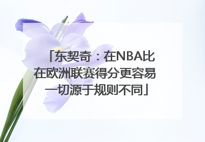 东契奇：在NBA比在欧洲联赛得分更容易 一切源于规则不同