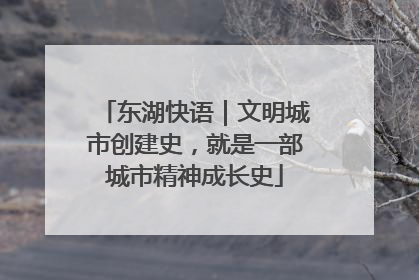 东湖快语｜文明城市创建史，就是一部城市精神成长史