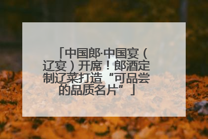 中国郎·中国宴（辽宴）开席！郎酒定制辽菜打造“可品尝的品质名片”