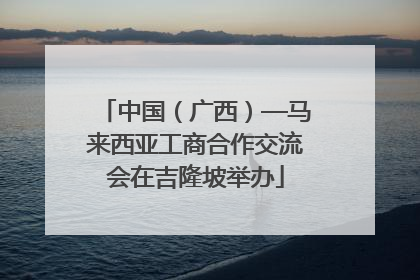 中国（广西）—马来西亚工商合作交流会在吉隆坡举办