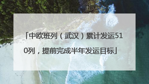中欧班列（武汉）累计发运510列，提前完成半年发运目标