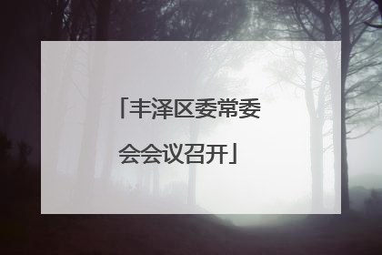 丰泽区委常委会会议召开